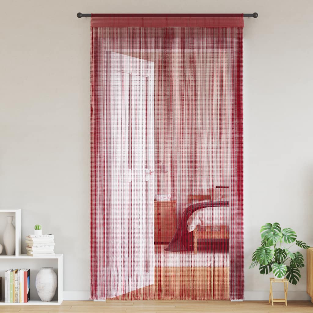 Cortinas de alambre Vidaxl 100x250 cm vino rojo 2 pts