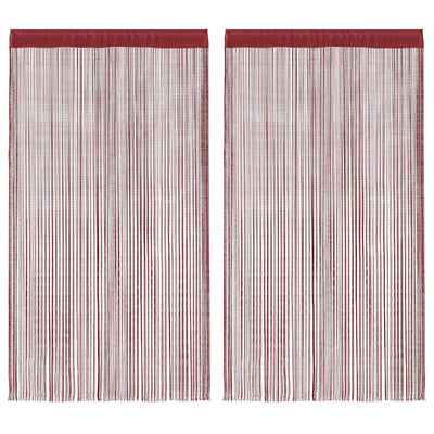 Vidaxl draadgordijnen 140x250 cm wijnrood 2 st