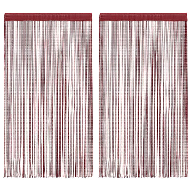 Cortinas de alambre de Vidaxl 140x250 cm vino rojo 2 pcs