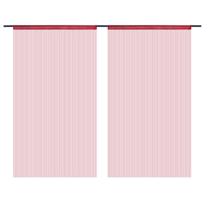 Cortinas de alambre de Vidaxl 140x250 cm vino rojo 2 pcs
