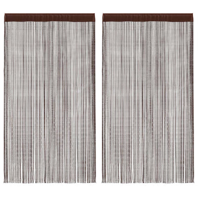 Vidaxl draadgordijnen 100x250 cm bruin 2 st