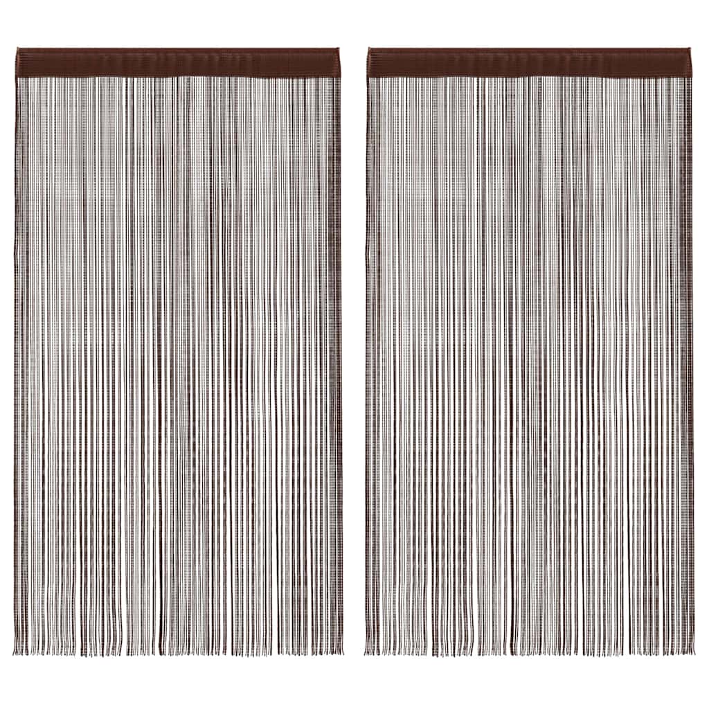 Tende a filo Vidaxl 140x250 cm marrone 2 pezzi