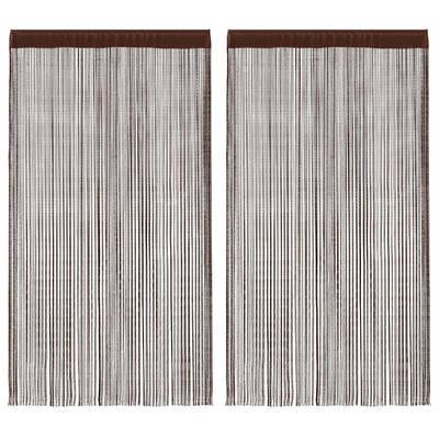 Vidaxl draadgordijnen 140x250 cm bruin 2 st