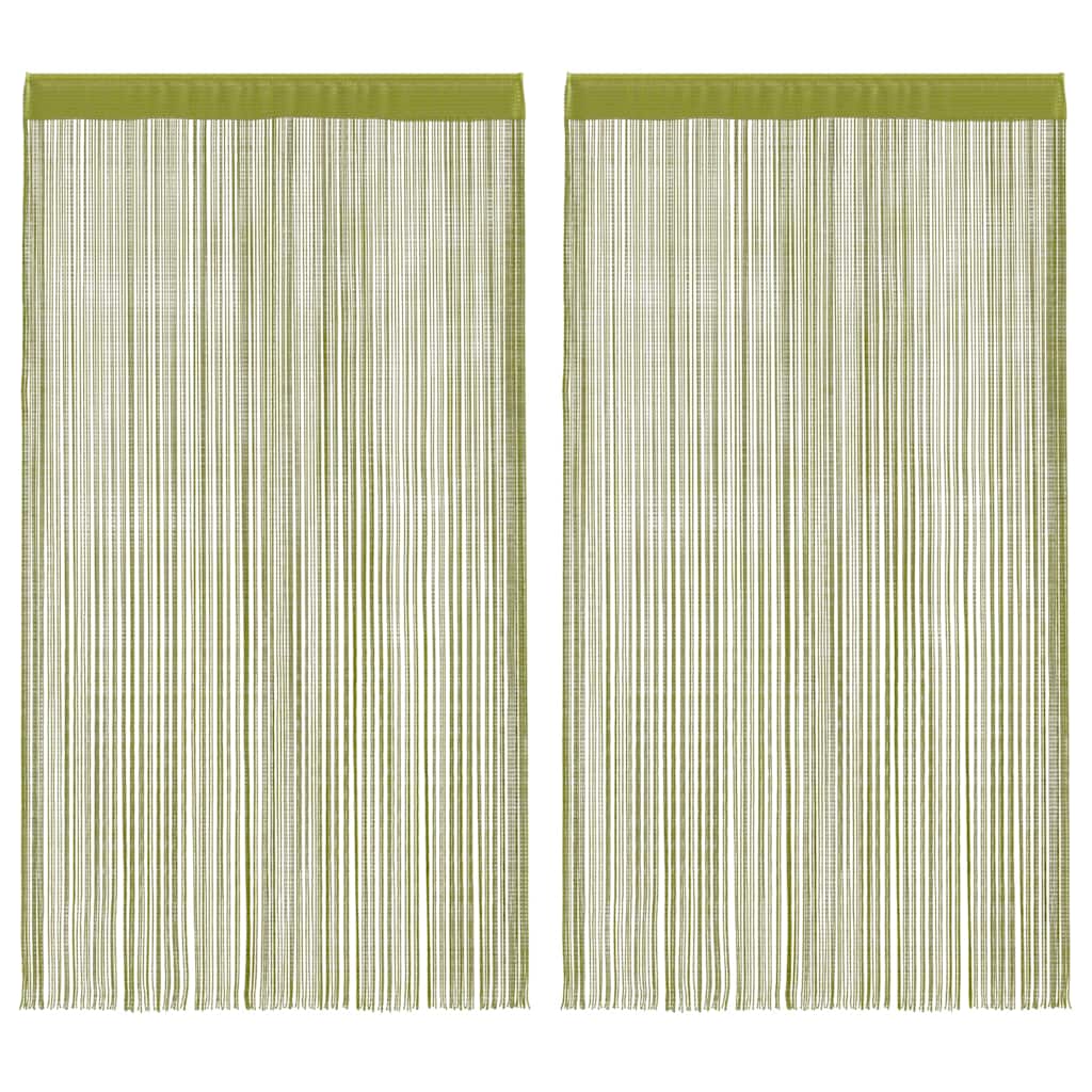 Tende a filo Vidaxl 100x250 cm verdi 2 pezzi