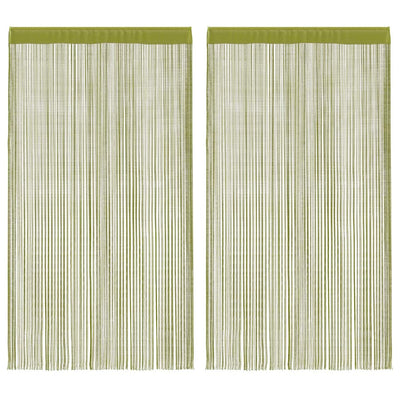 Cortinas de alambre de Vidaxl 100x250 cm verde 2 pcs