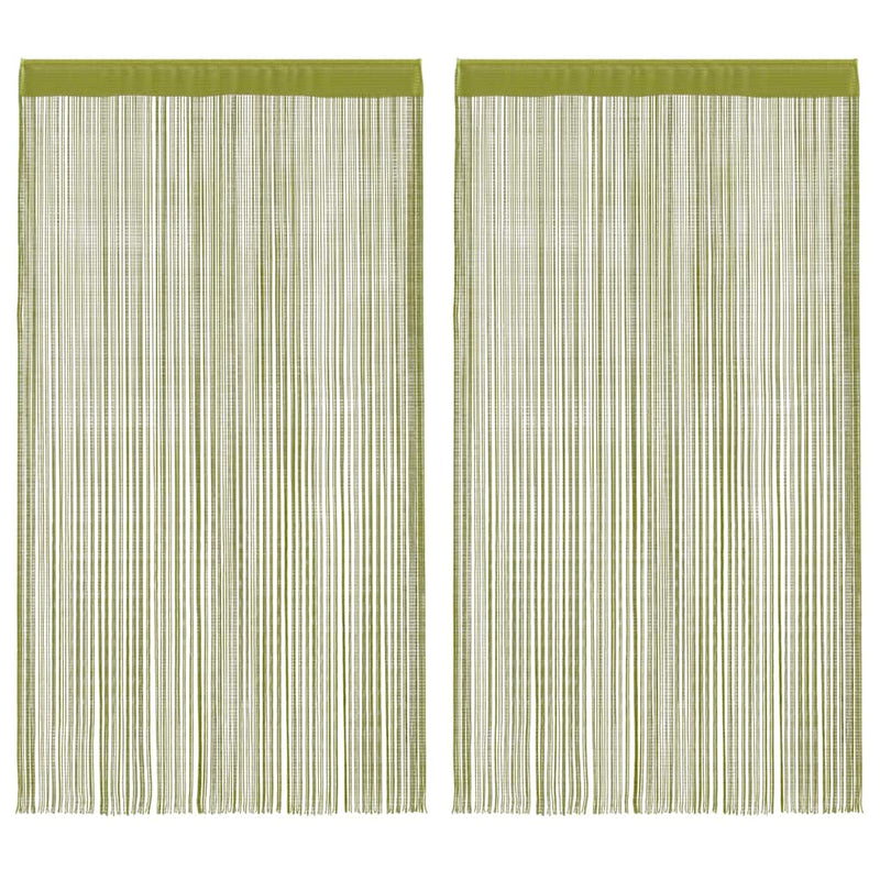 Tende a filo Vidaxl 100x250 cm verdi 2 pezzi