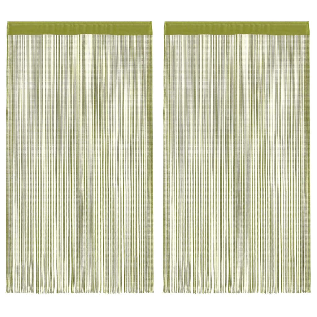 Cortinas de alambre de Vidaxl 140x250 cm verde 2 pts