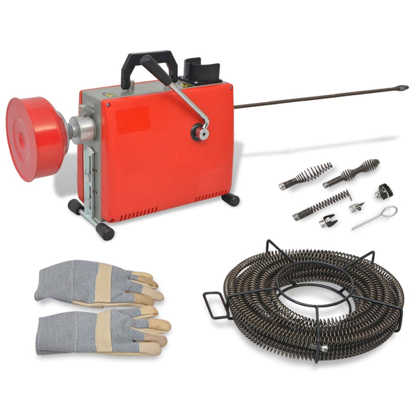 Máquina de limpieza de tuberías Vidaxl 250 W 15 m x 16 mm 4.5 m x 9.5 mm