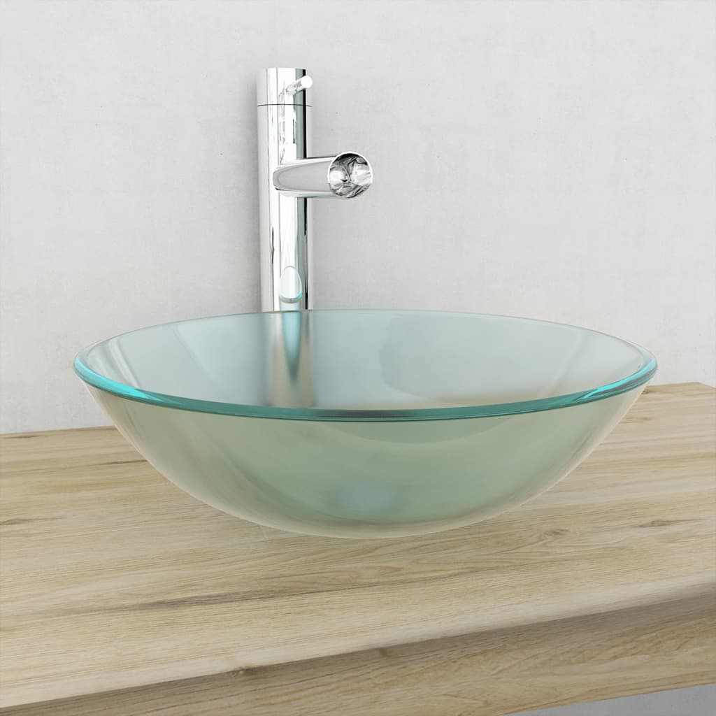 Vidaxl Washbasin Glass indurito da 42 cm vetro Matt