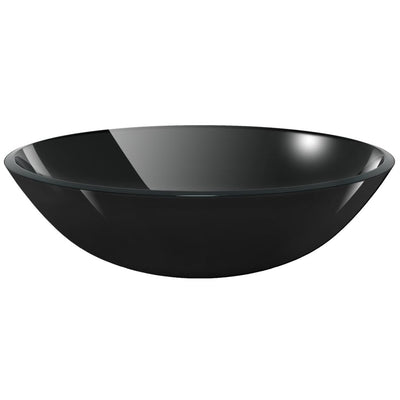 Vidaxl Washbasin Glass endurecido 42 cm Negro