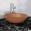 Vidaxl Washbasin Glass indurito 42 cm marrone