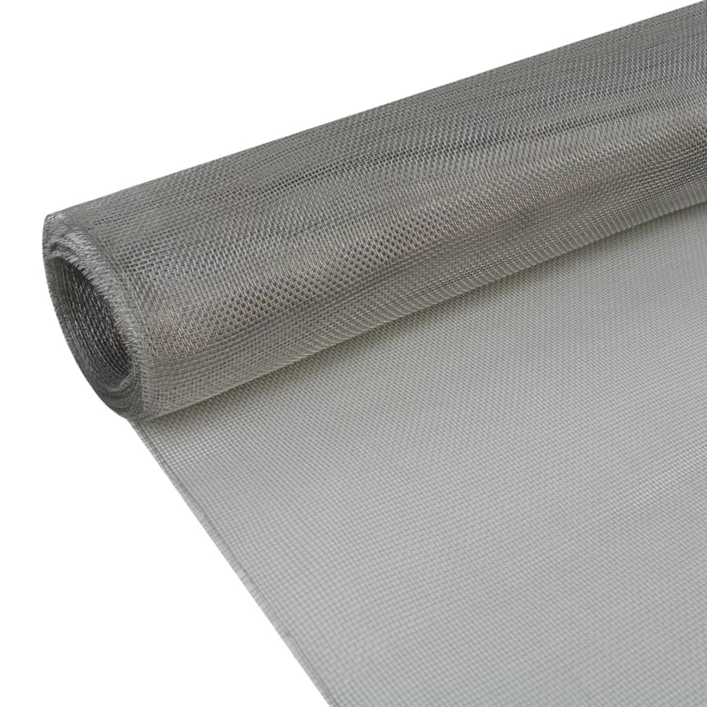 Vidaxl Mesh 100x500 cm de acero inoxidable de color plateado