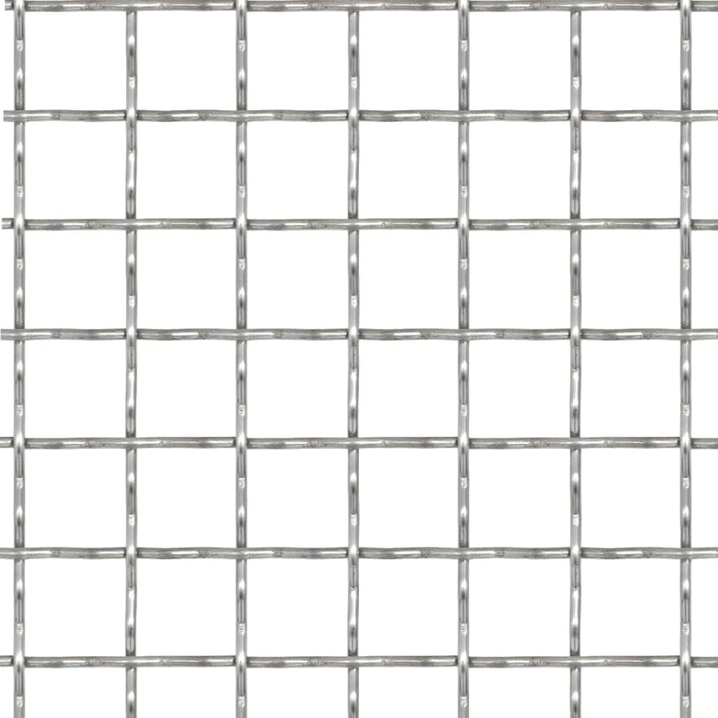 Vidaxl draadhek geweven gaas 50x50 cm 11x11x2 mm roestvrij staal