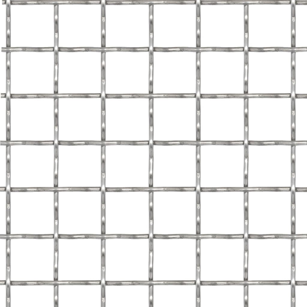 Vidaxl draadhek geweven gaas 50x50 cm 31x31x3 mm roestvrij staal