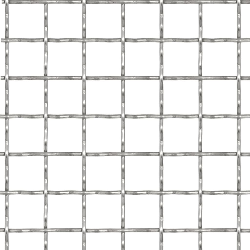 Vidaxl draadhek geweven gaas 100x85 cm 31x31x3 mm roestvrij staal