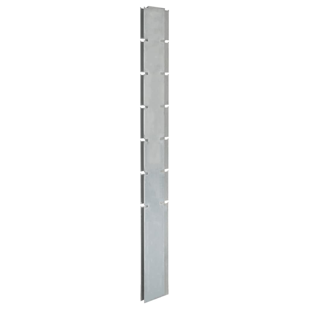 Vidaxl Schanskorfpaal 180 cm de acero galvanizado de color plateado