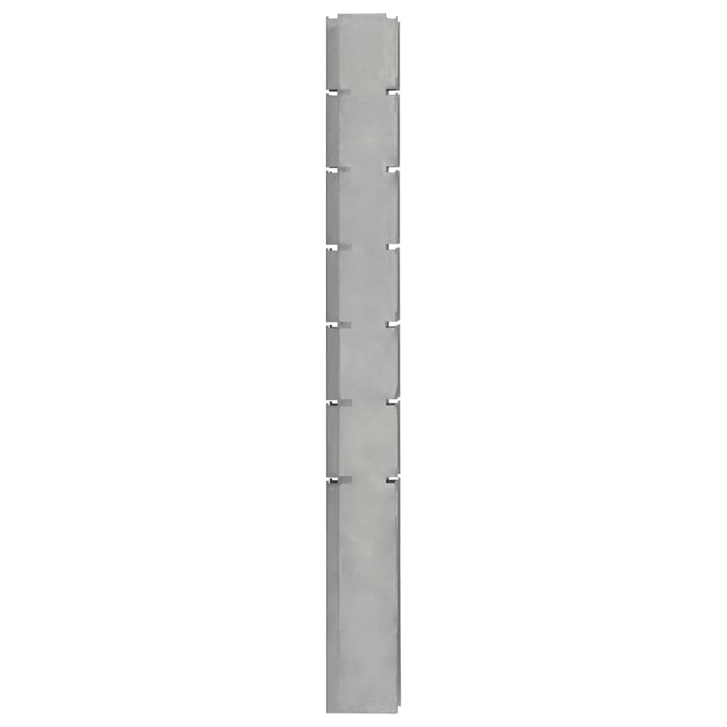 Vidaxl Schanskorfpaal 180 cm de acero galvanizado de color plateado