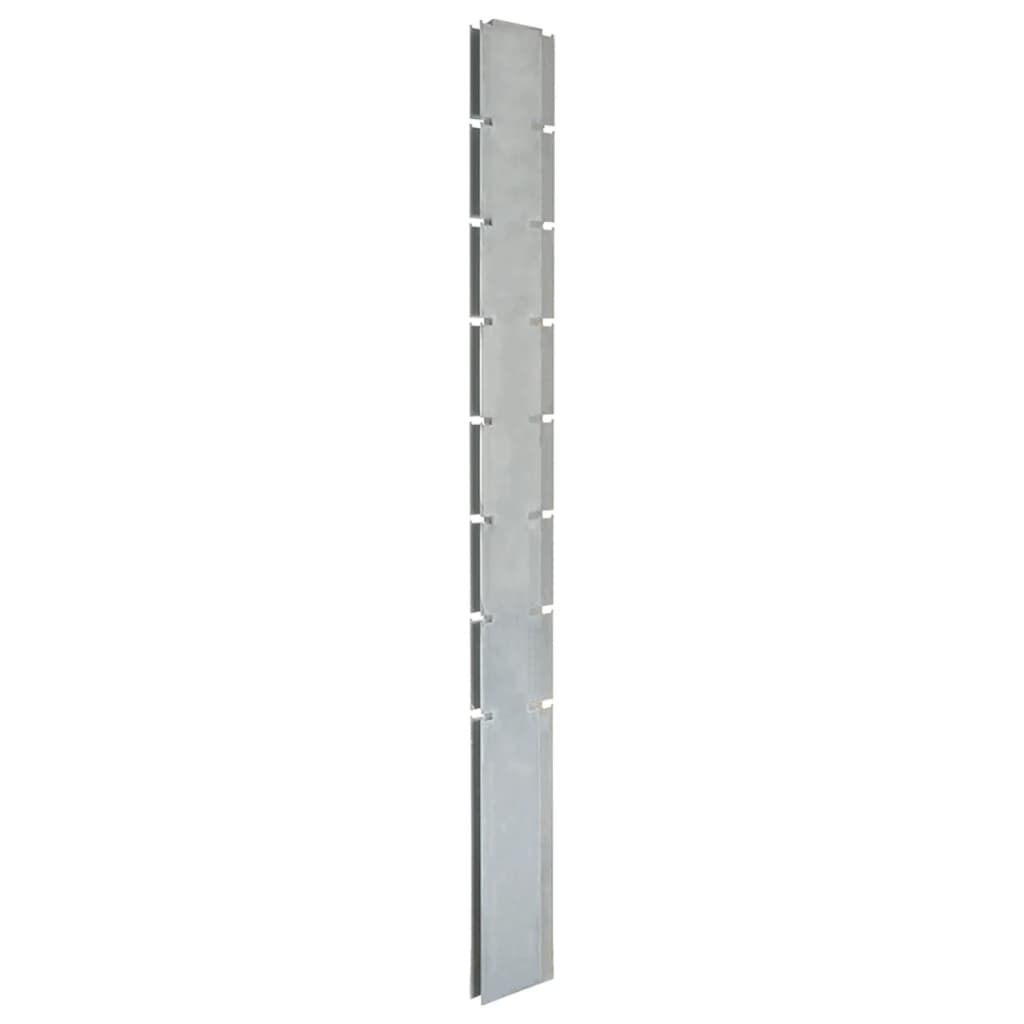 Vidaxl Schanskorfpaal 200 cm de acero galvanizado de plata de color