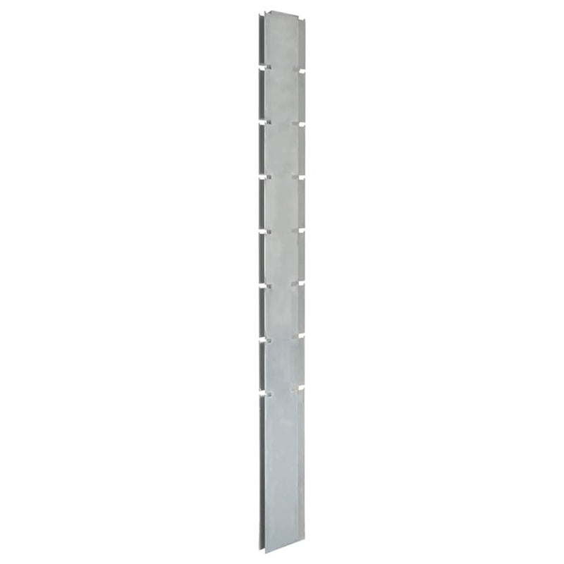 Vidaxl Schanskorfpaal 200 cm de acero galvanizado de plata de color