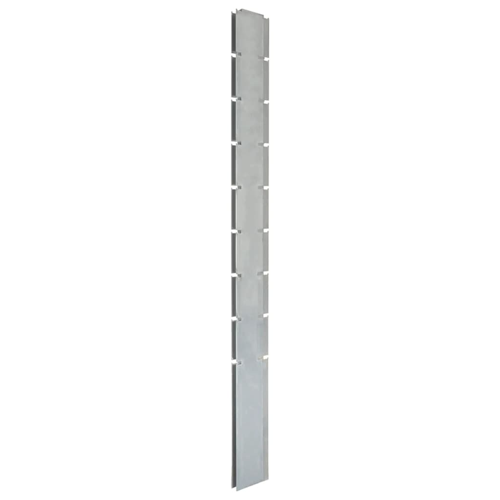 Vidaxl Schanskorfpaal 220 cm de acero galvanizado de color plateado