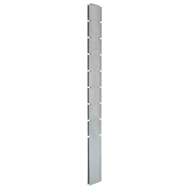 Vidaxl Schanskorfpaal 220 cm de acero galvanizado de color plateado