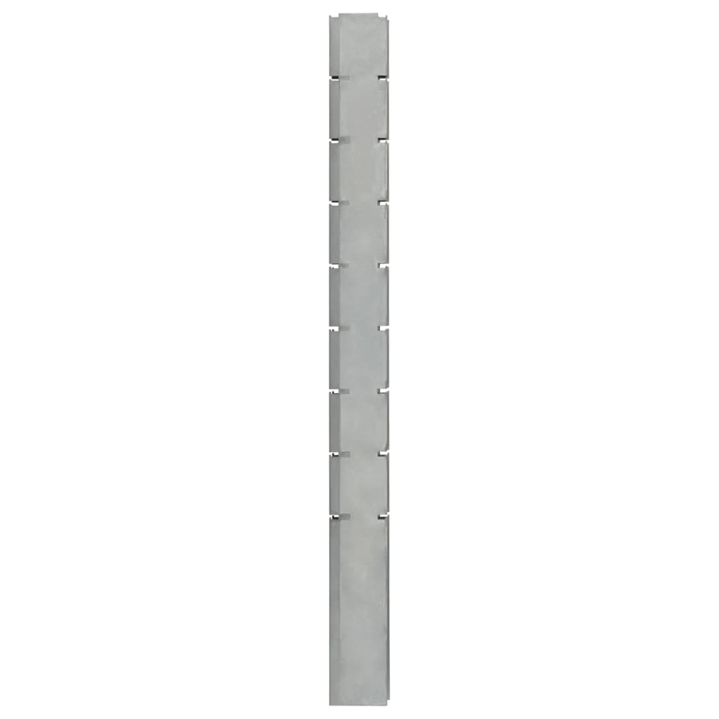 Vidaxl Schanskorfpaal 220 cm de acero galvanizado de color plateado