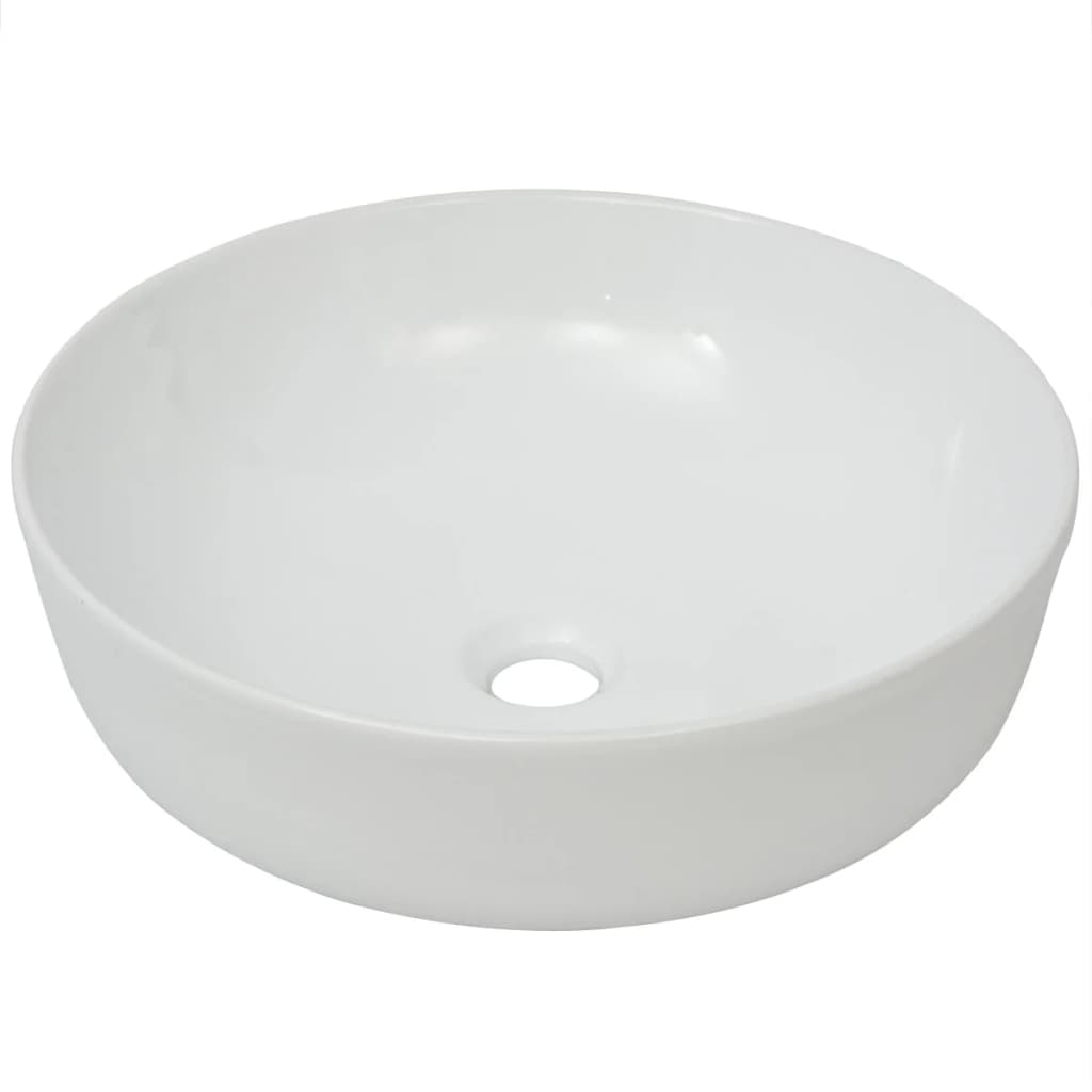 Vidaxl Washbasin redonda White 41.5x13.5 cm Cerámica