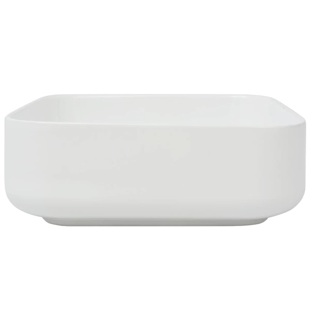 Vidaxl Washbasin Square White 39x39x13.5 cm Cerámica
