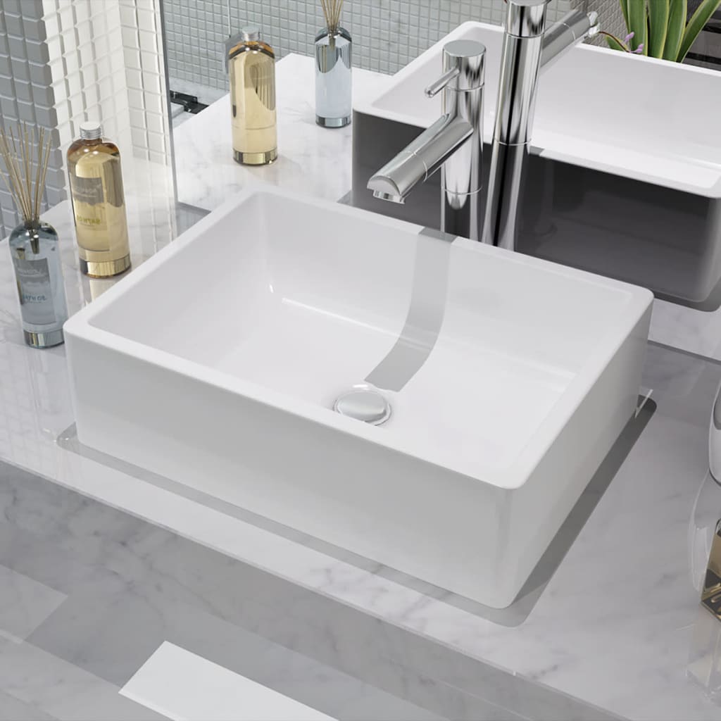 Vidaxl Washbasin White 41x30x12 cm ceramica