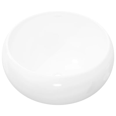 Vidaxl Washbasin Round 40x15 cm Bianco in ceramica