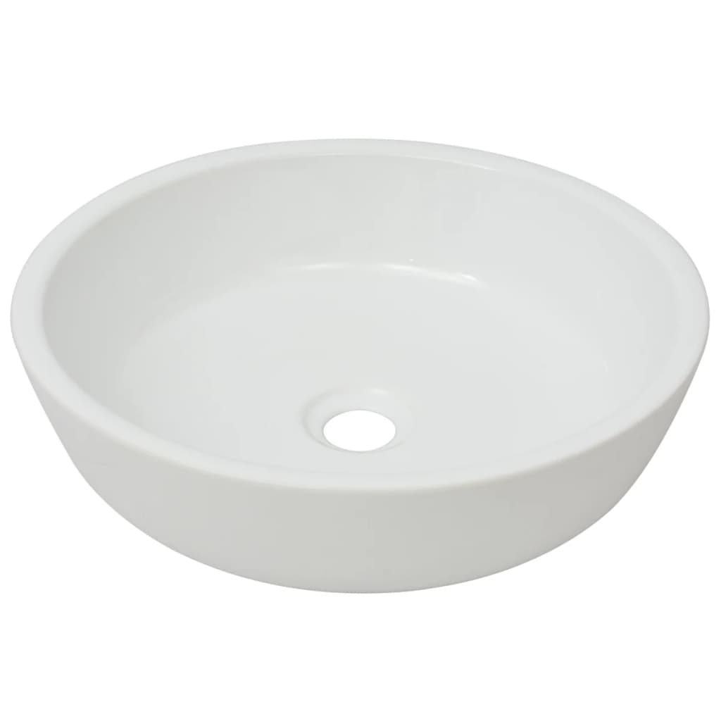 Vidaxl Washbasin Round White 42x12 cm Ceramico