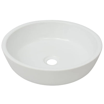 Vidaxl Washbasin redondo blanco 42x12 cm cerámica