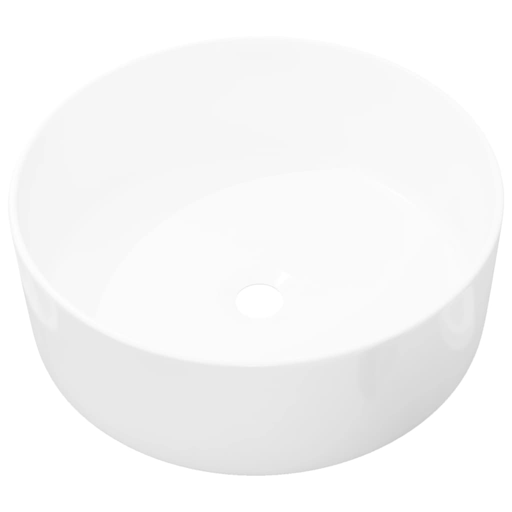Vidaxl Washbasin redondo blanco 40x15 cm de cerámica