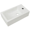 Washbasin Vidaxl con agujero de grúa rectangular blanco 46x25.5x12 cm cerámica