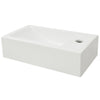 Washbasin Vidaxl con agujero de grúa rectangular blanco 46x25.5x12 cm cerámica