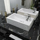 Washbasin Vidaxl con agujero de grúa rectangular blanco 46x25.5x12 cm cerámica