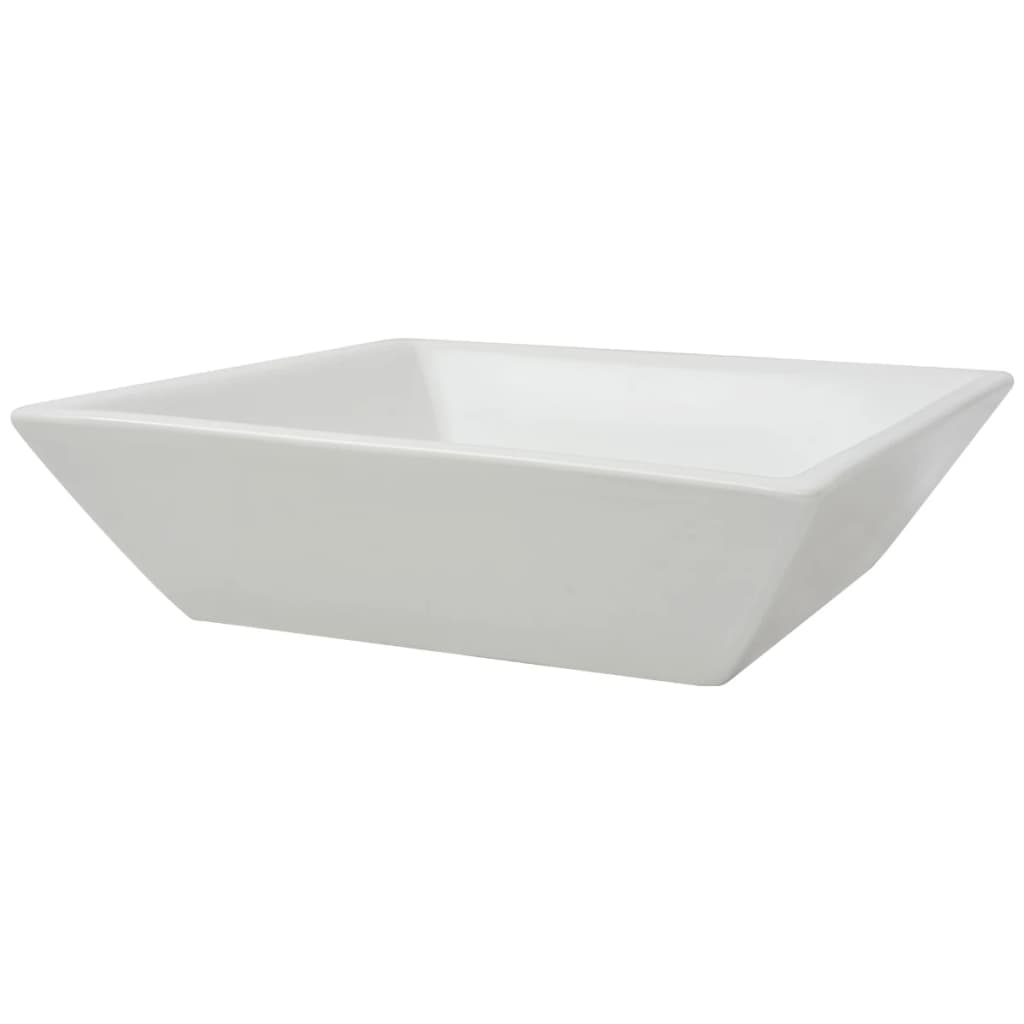 Vidaxl Washbasin Square White 41.5x41.5x12 cm Cerámica