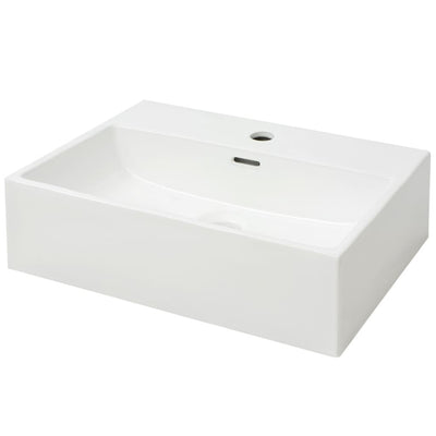 Vidaxl Washbasin con agujero de grúa blanco 51.5x38.5x15 cm de cerámica