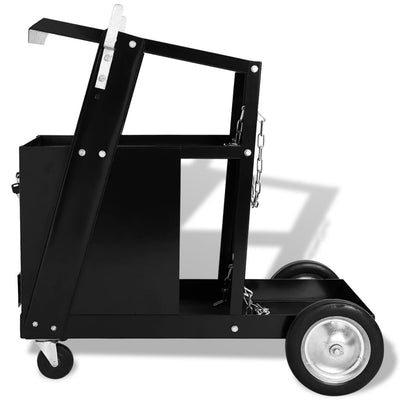 Vidaxl Lastrolley con 4 cassetti neri