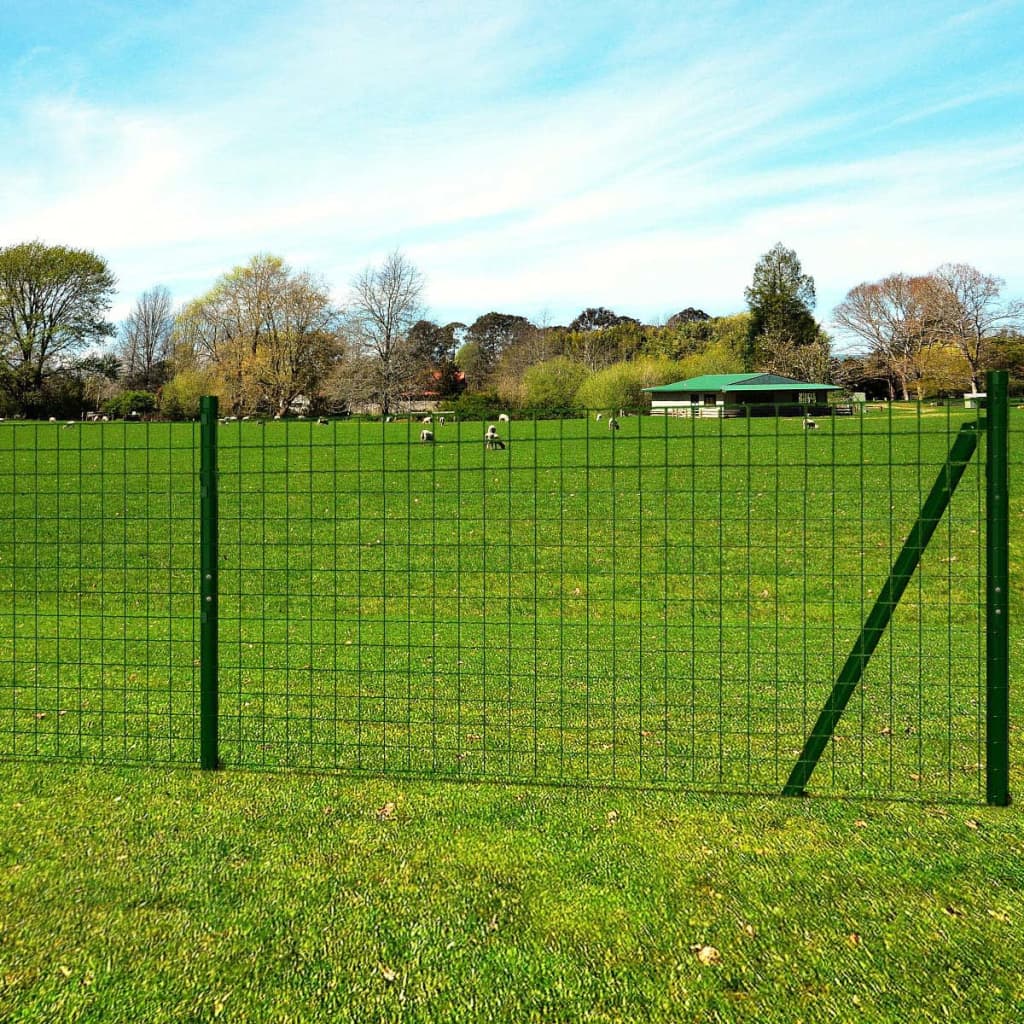 Vidaxl Hek 10x1,7 m in acciaio verde