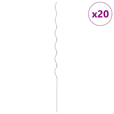 Vidaxl Plain Stick Spiral 170 cm Acciaio zincato 20 m