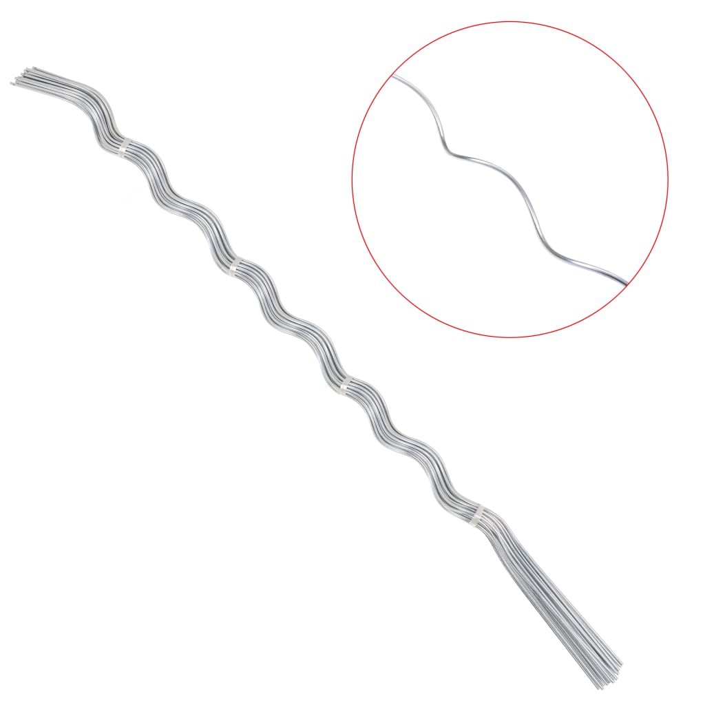 Vidaxl Plain Stick Spiral 170 cm Acciaio zincato 20 m