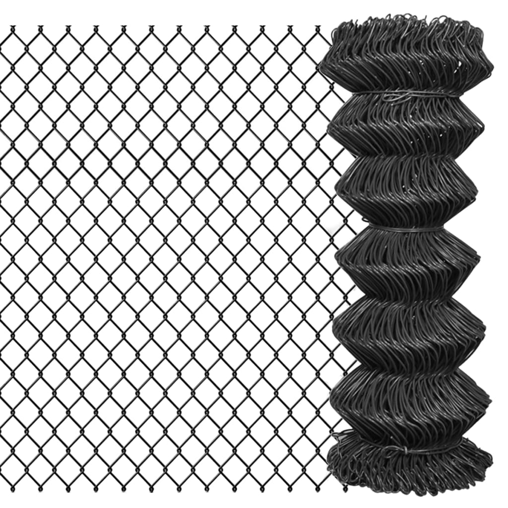 Vidaxl Mesh Fence 15x1 m Grigio in acciaio