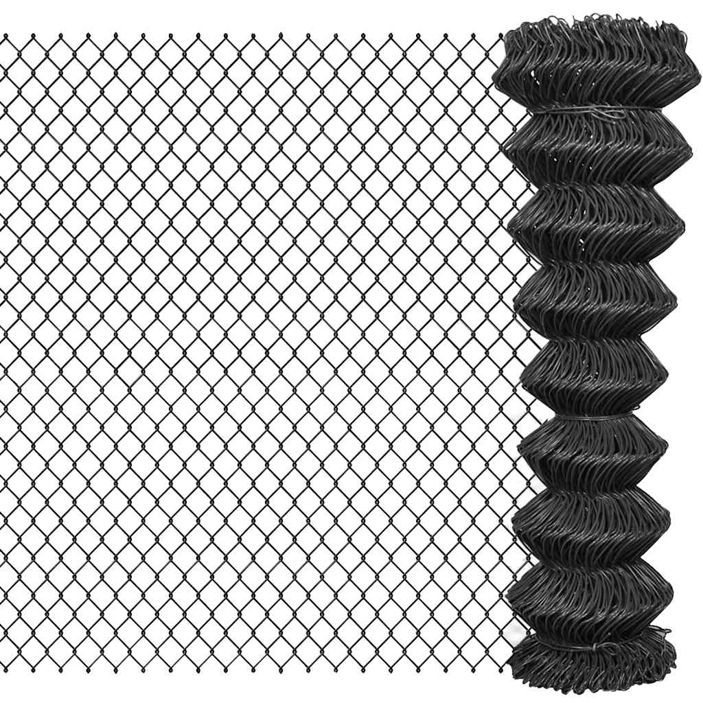 Vidaxl Mesh Fence 15x1,5 m in acciaio grigio