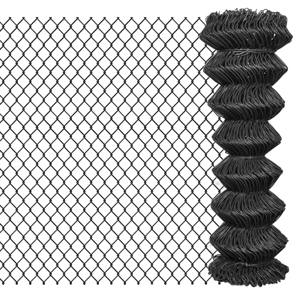 Vidaxl Mesh Fence 25x1,25 m in acciaio grigio