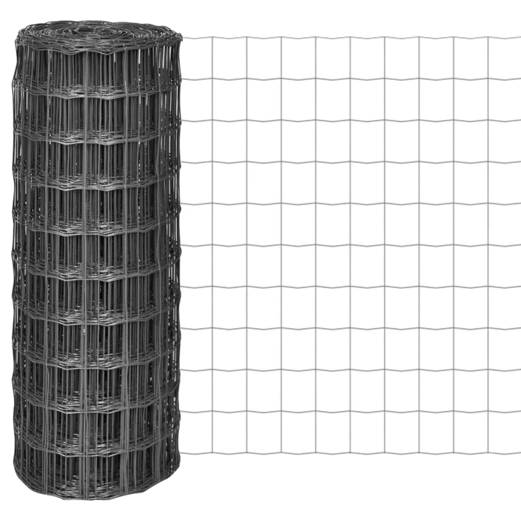 Vidaxl Fence 10x1 m in acciaio grigio