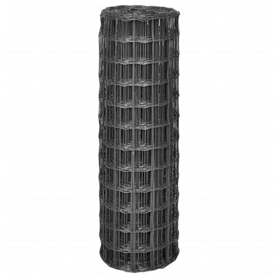 Vidaxx euro valla 10x1,2 m acero gris