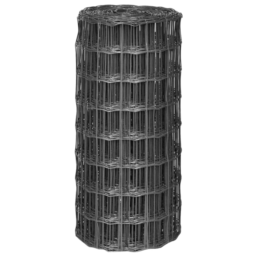 Vidaxl Hek 25x0,8 m in acciaio grigio
