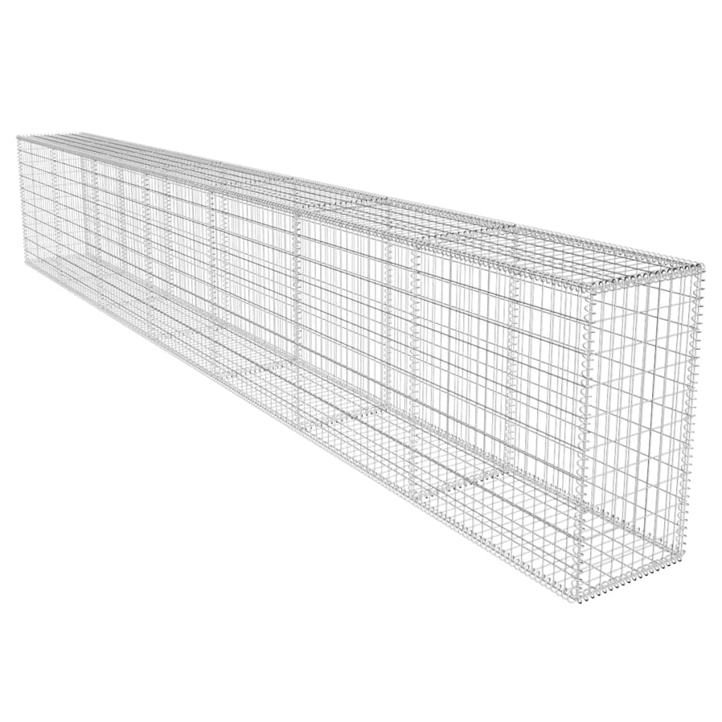 Muro de Vidaxl Schanskorf con tapa 600x50x100 cm de acero galvanizado