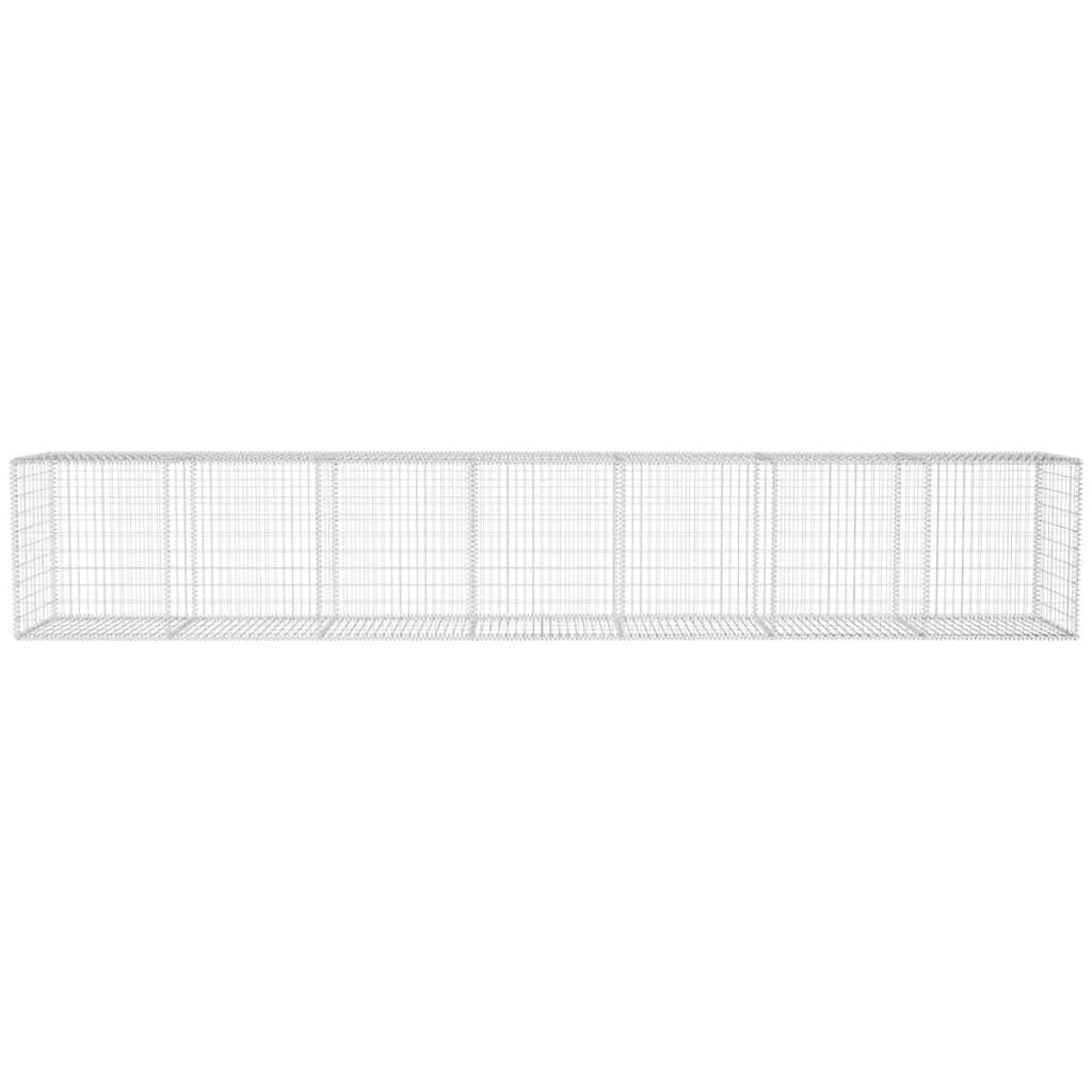 Muro de Vidaxl Schanskorf con tapa 600x50x100 cm de acero galvanizado